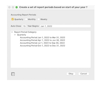 create a set of report periods
